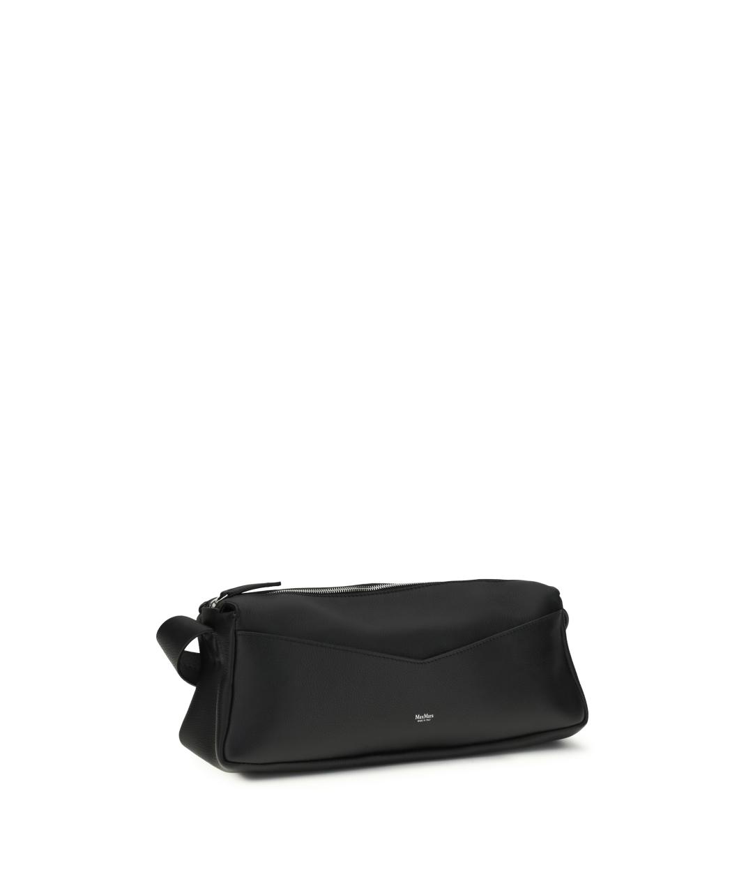 MAX MARA Черная кожаная сумка через плечо, фото 2