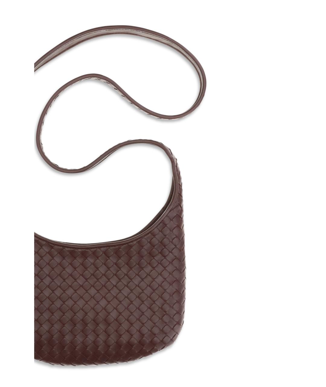 BOTTEGA VENETA Коричневая кожаная сумка на плечо, фото 3
