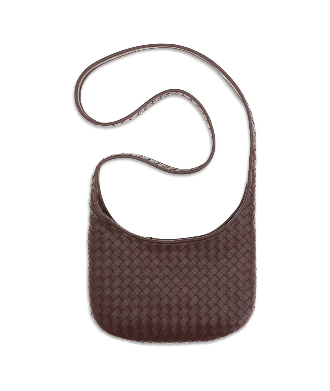 BOTTEGA VENETA Коричневая кожаная сумка на плечо, фото 2