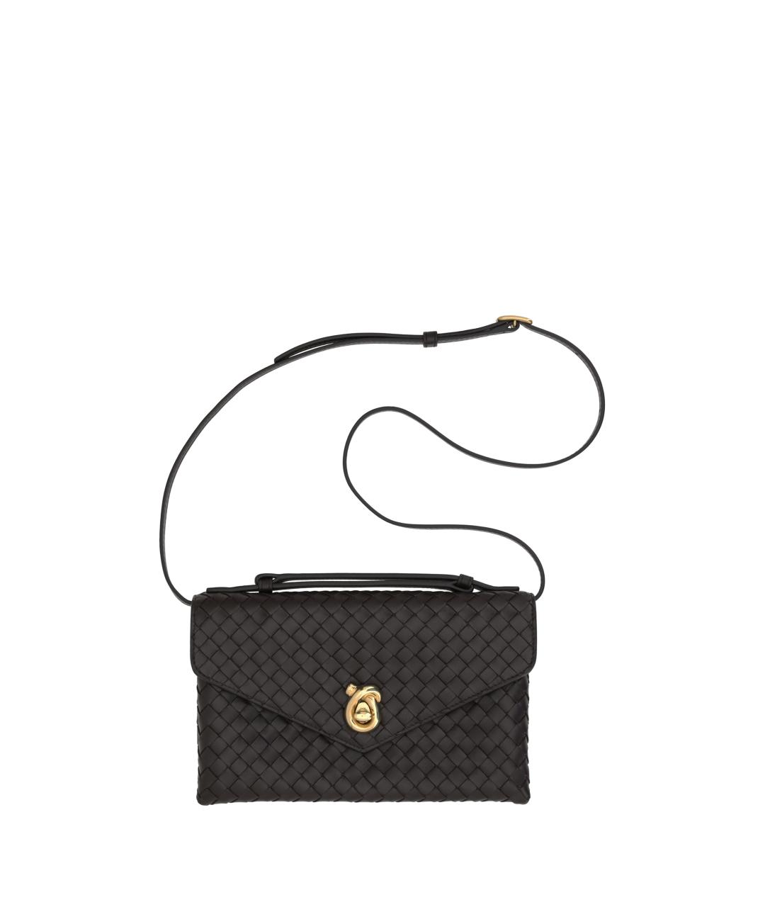 BOTTEGA VENETA Коричневая кожаная сумка через плечо, фото 1