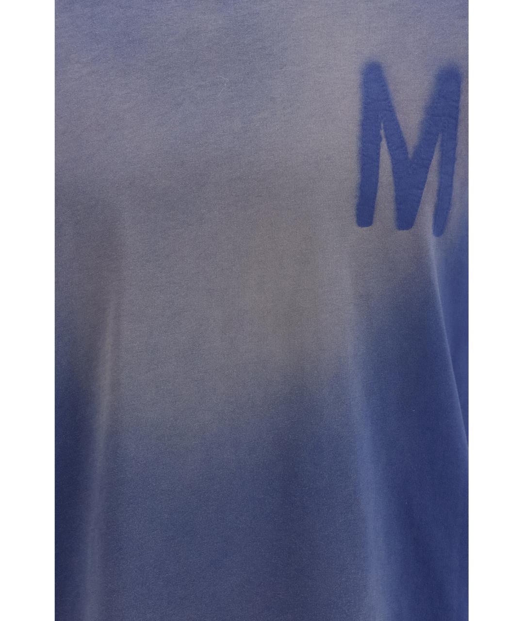 MOSCHINO Синяя хлопковая футболка, фото 3