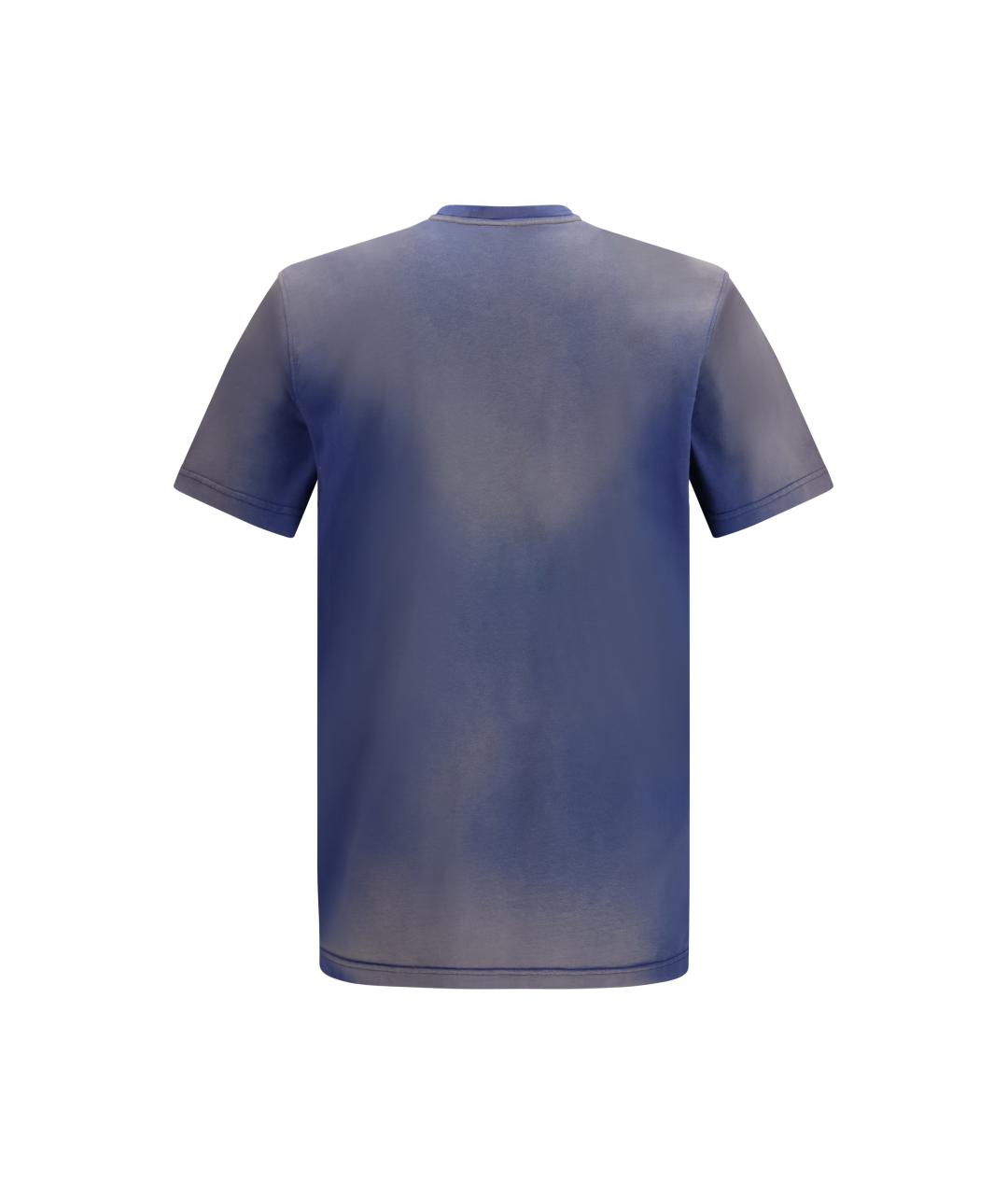 MOSCHINO Синяя хлопковая футболка, фото 2