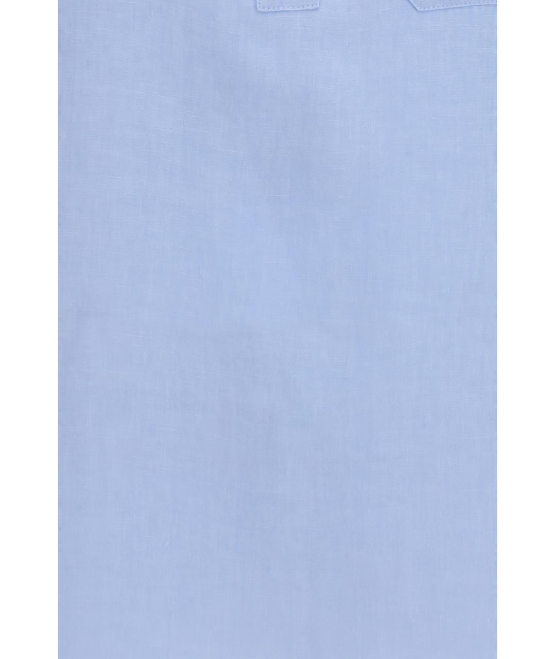 'S MAX MARA Голубая льняная рубашка, фото 3