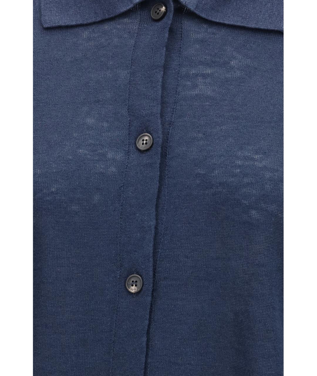 'S MAX MARA Синий льняной кардиган, фото 3