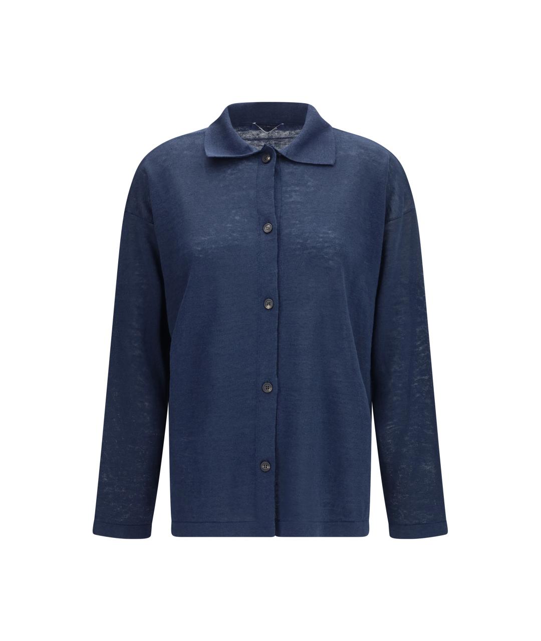 'S MAX MARA Синий льняной кардиган, фото 1