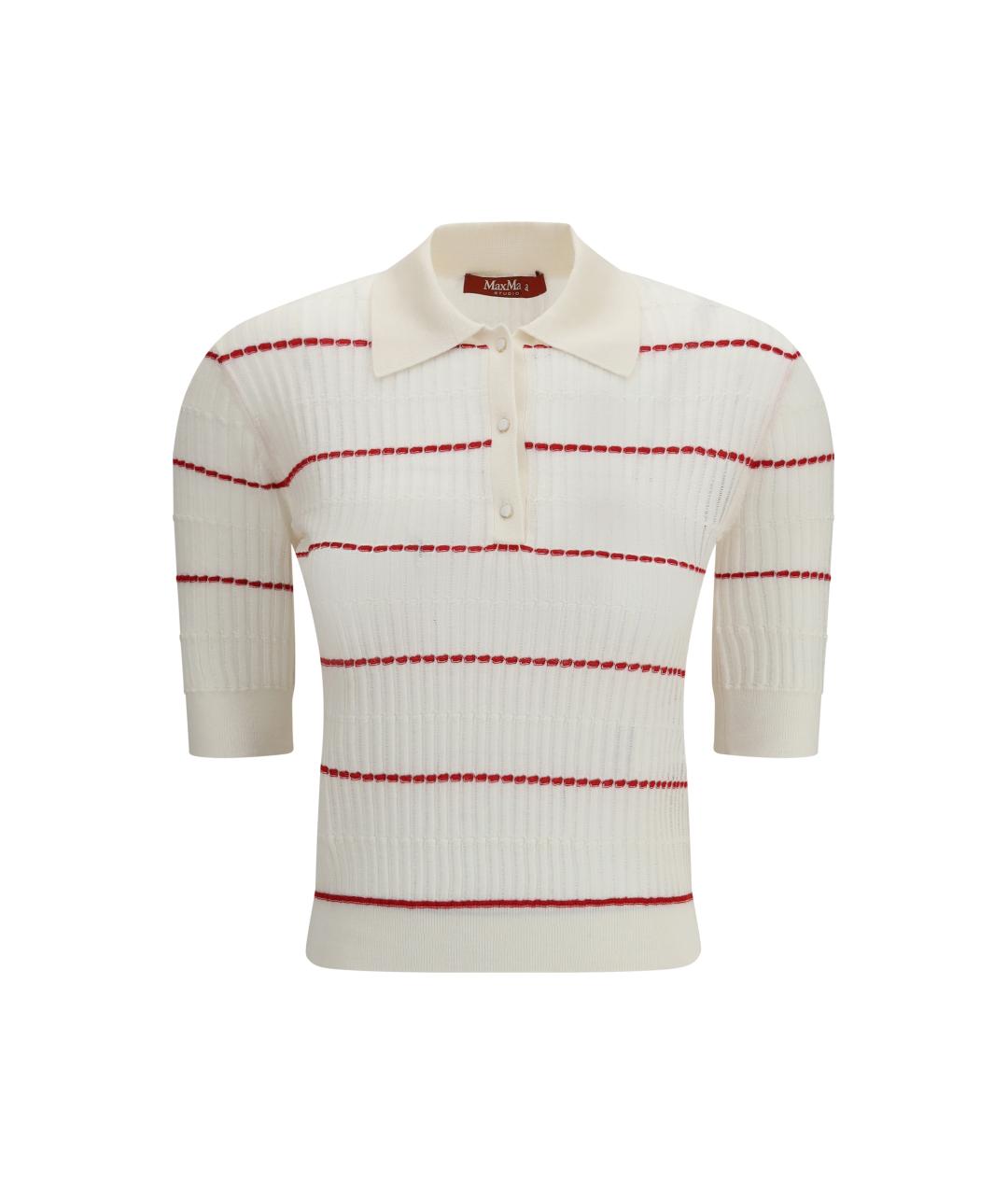 MAX MARA STUDIO Белый шелковый джемпер / свитер, фото 1