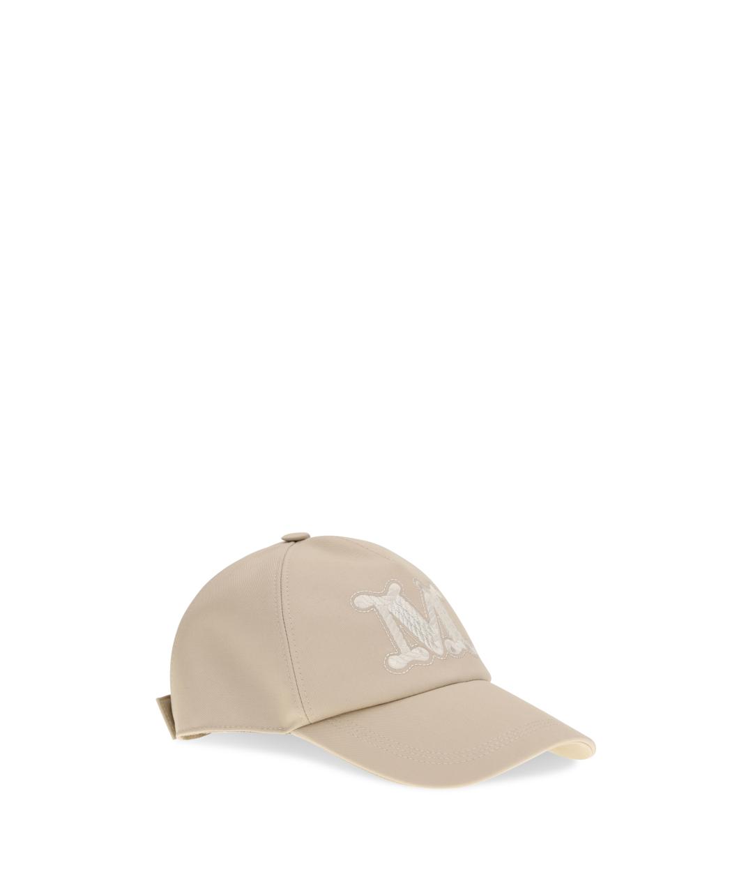 MAX MARA Бежевая хлопковая кепка, фото 2