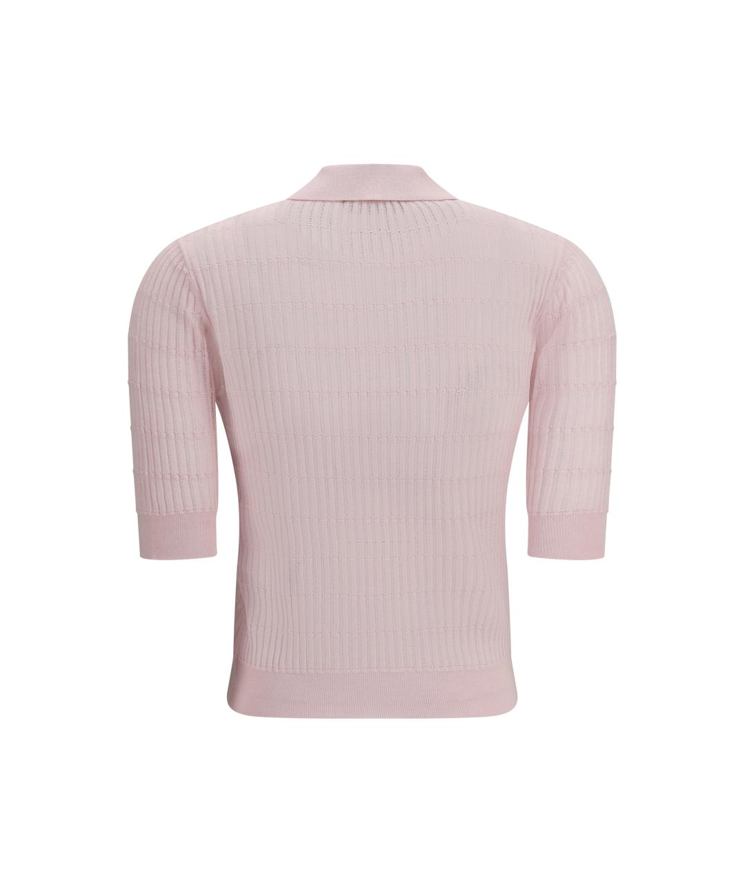 MAX MARA STUDIO Розовый шелковый джемпер / свитер, фото 2