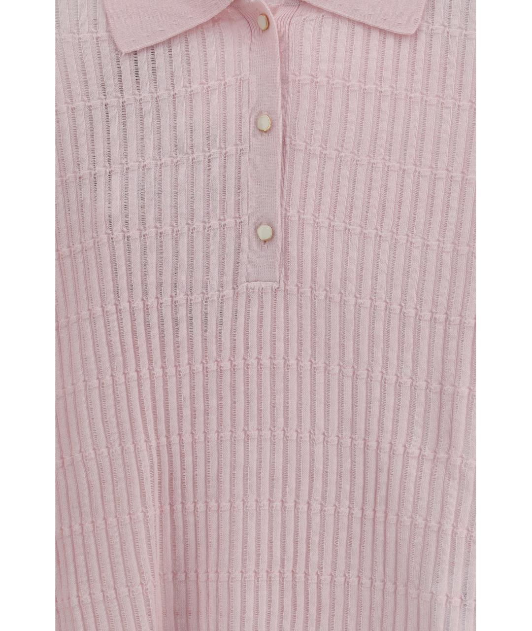 MAX MARA STUDIO Розовый шелковый джемпер / свитер, фото 3