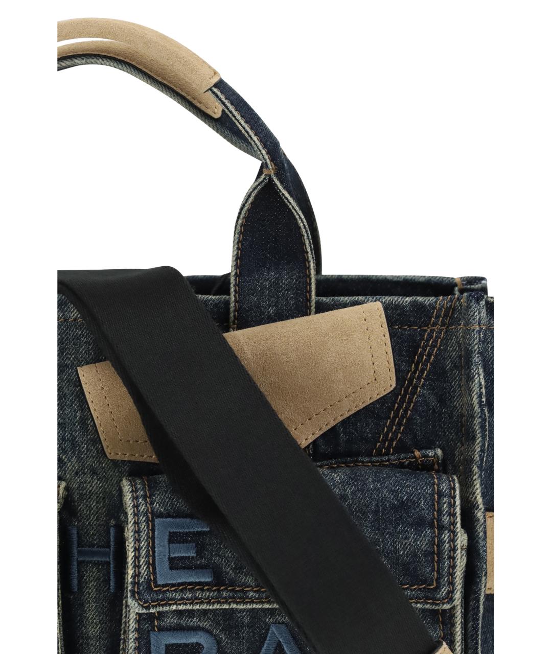 MARC JACOBS Темно-синяя хлопковая сумка тоут, фото 4
