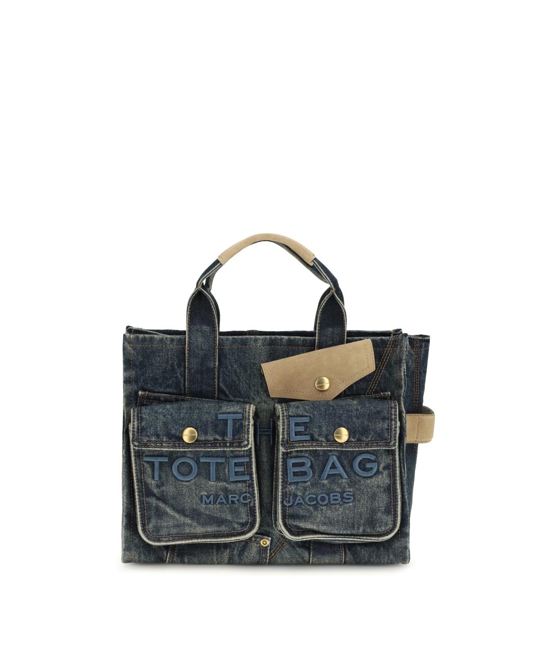 MARC JACOBS Темно-синяя хлопковая сумка тоут, фото 1