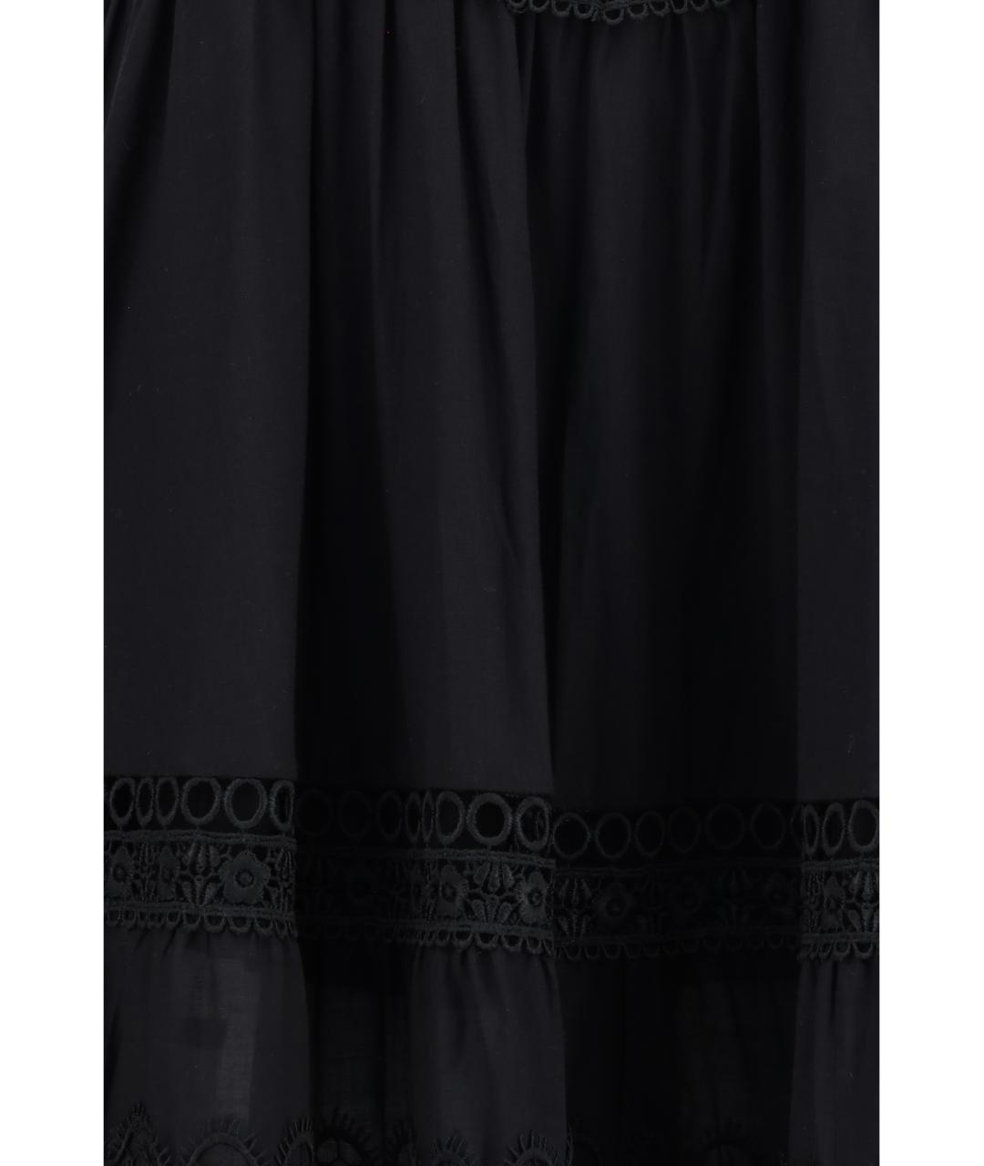 CHARO RUIZ Черное хлопковое повседневное платье, фото 3