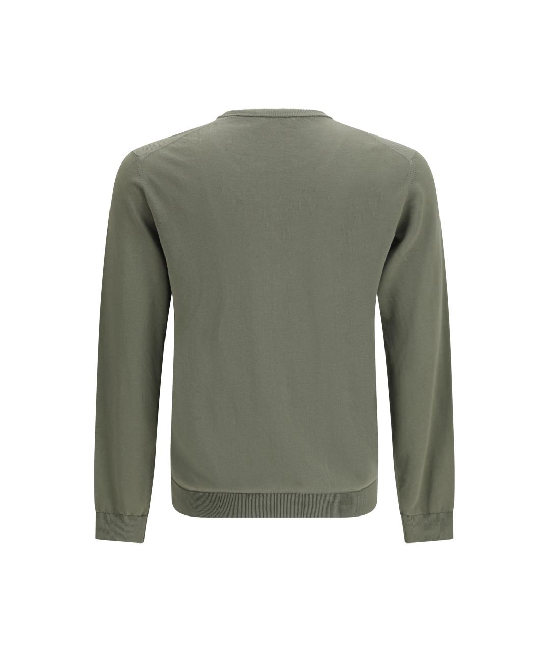 ROBERTO COLLINA Хаки хлопковый джемпер / свитер, фото 2