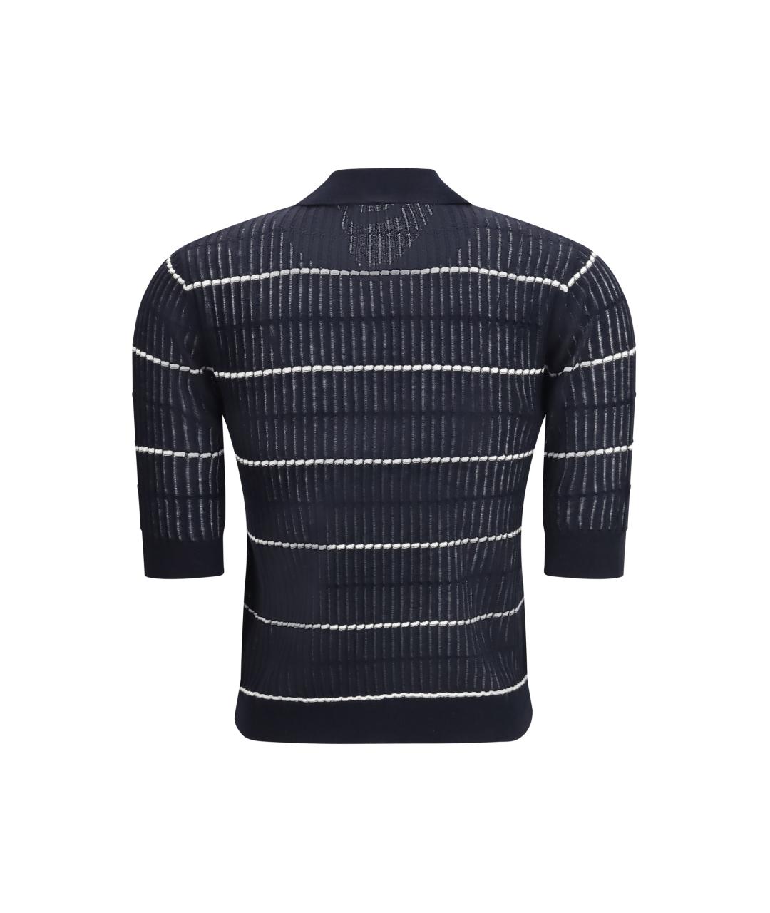 MAX MARA STUDIO Синий шелковый джемпер / свитер, фото 2