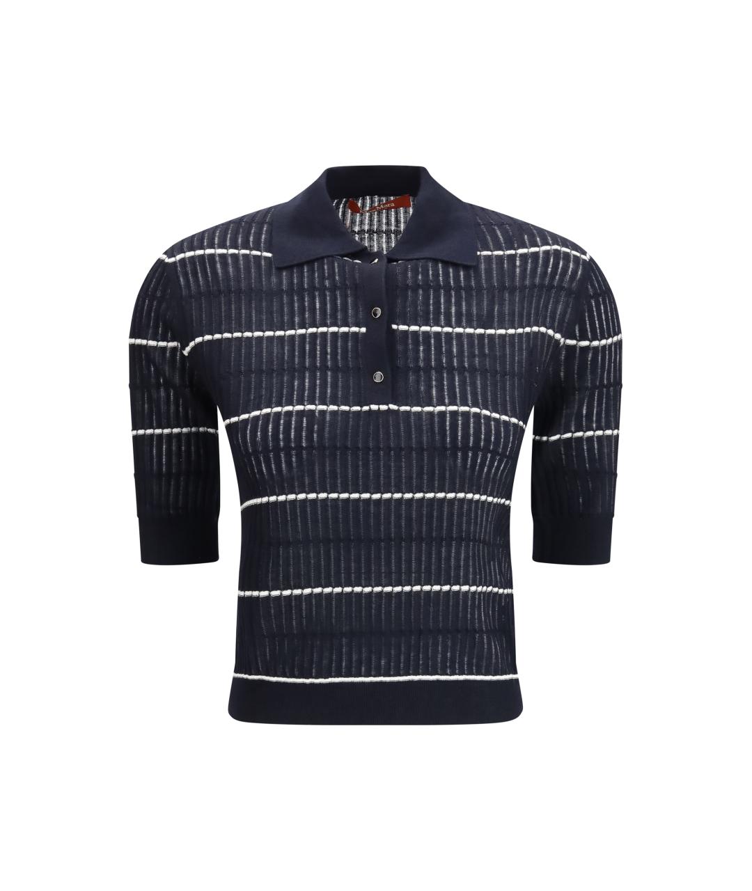 MAX MARA STUDIO Синий шелковый джемпер / свитер, фото 1