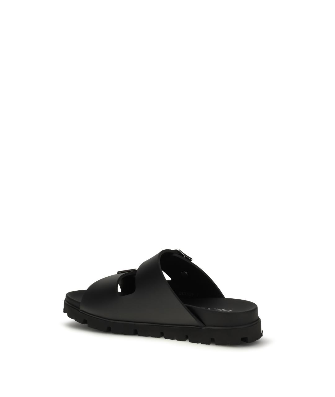 PRADA Черные кожаные сандалии, фото 3