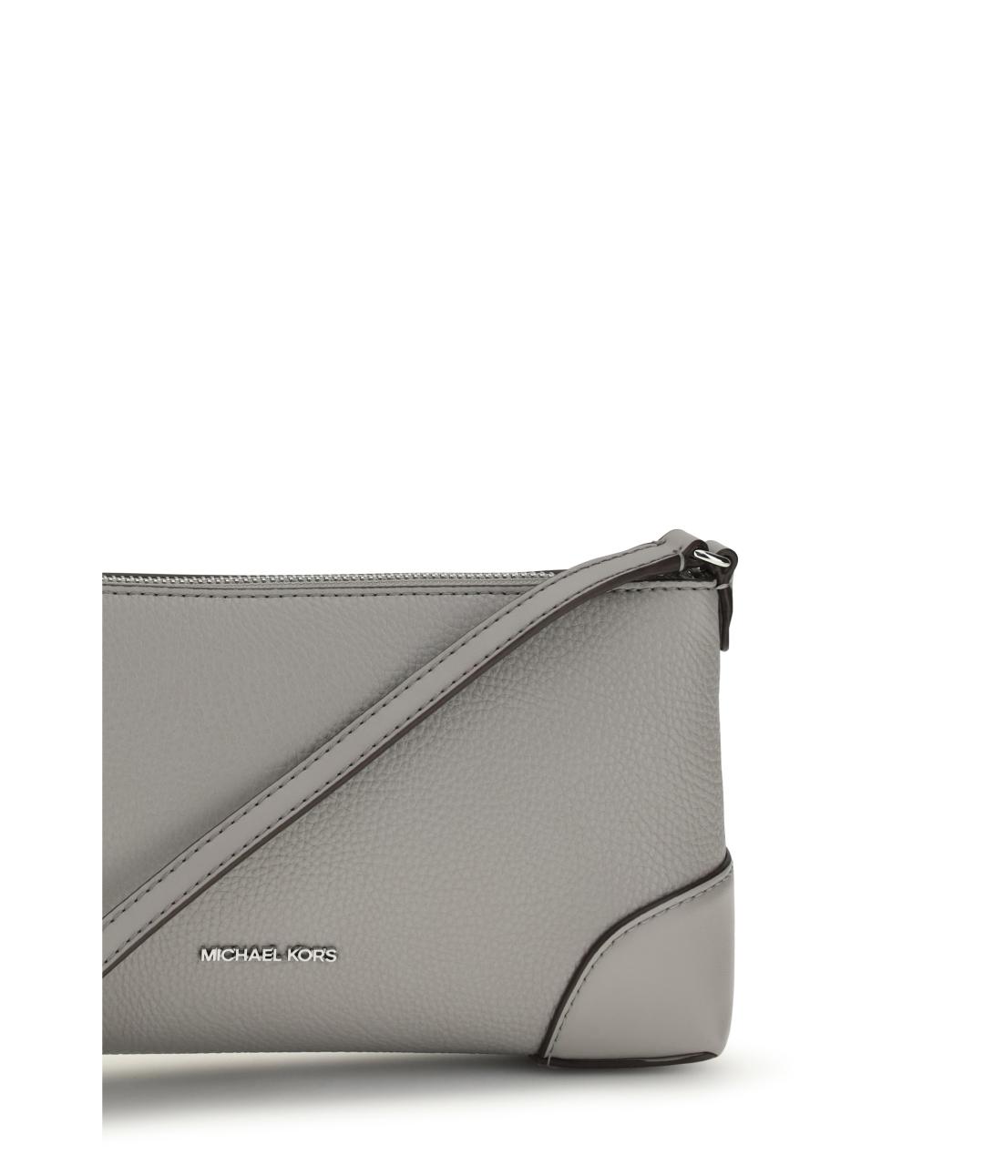 MICHAEL KORS Серая кожаная сумка через плечо, фото 4