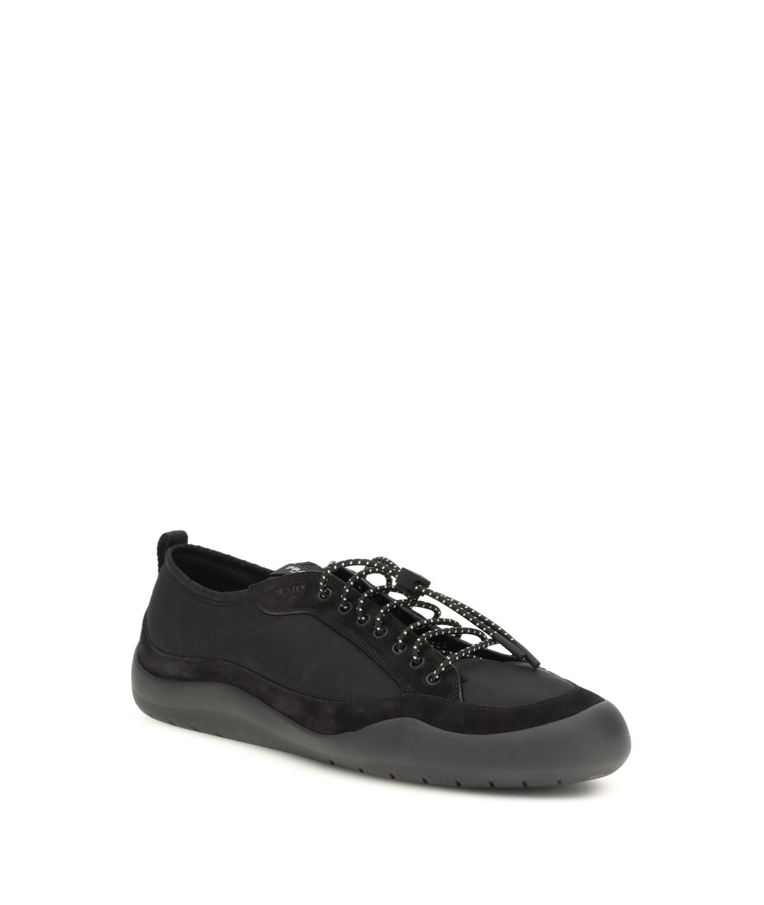 PRADA Черные низкие кроссовки / кеды, фото 2