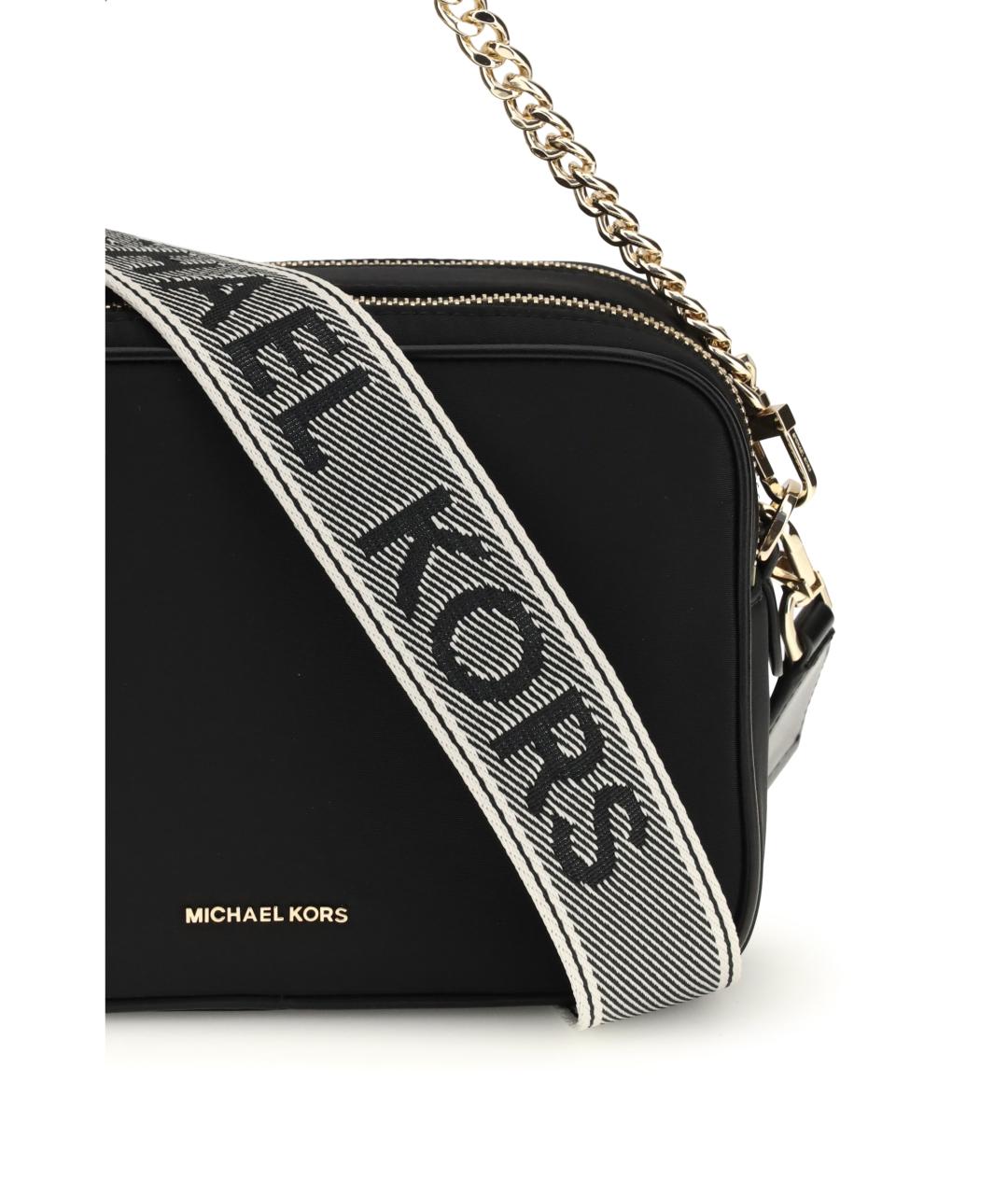 MICHAEL KORS Черная синтетическая сумка через плечо, фото 4