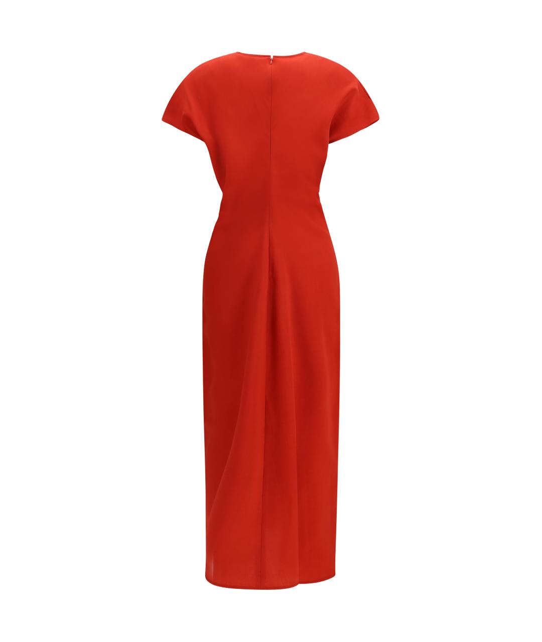 TOTEME Красное шерстяное повседневное платье, фото 2