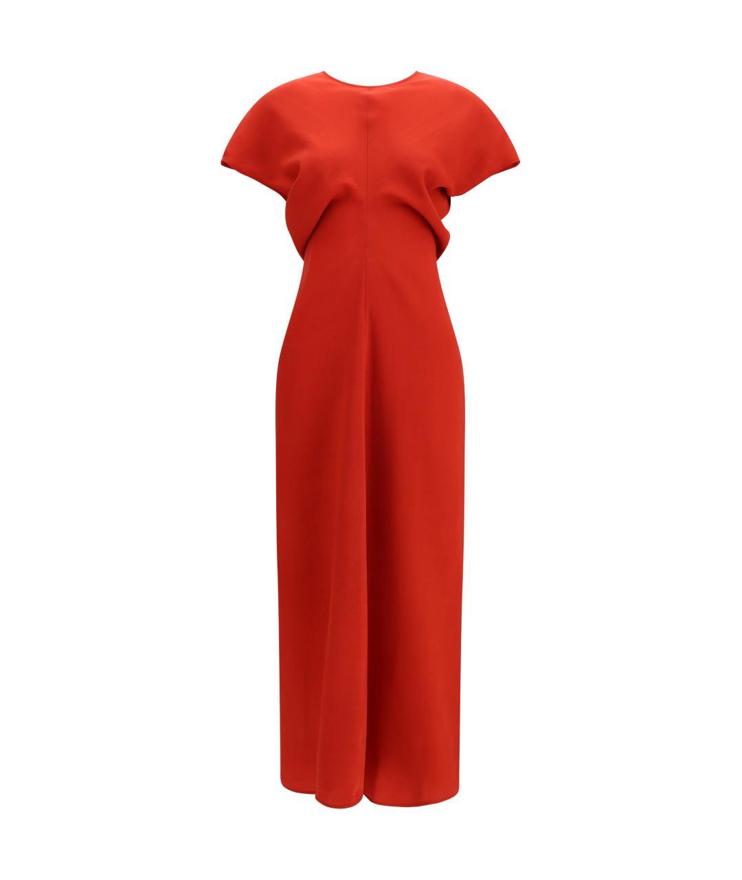 TOTEME Красное шерстяное повседневное платье, фото 1