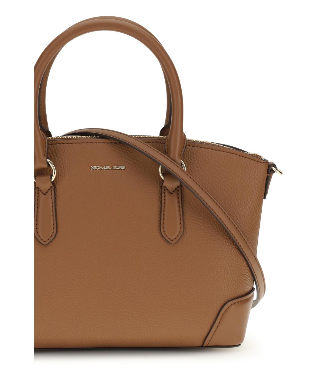 MICHAEL KORS Коричневая кожаная сумка тоут, фото 4