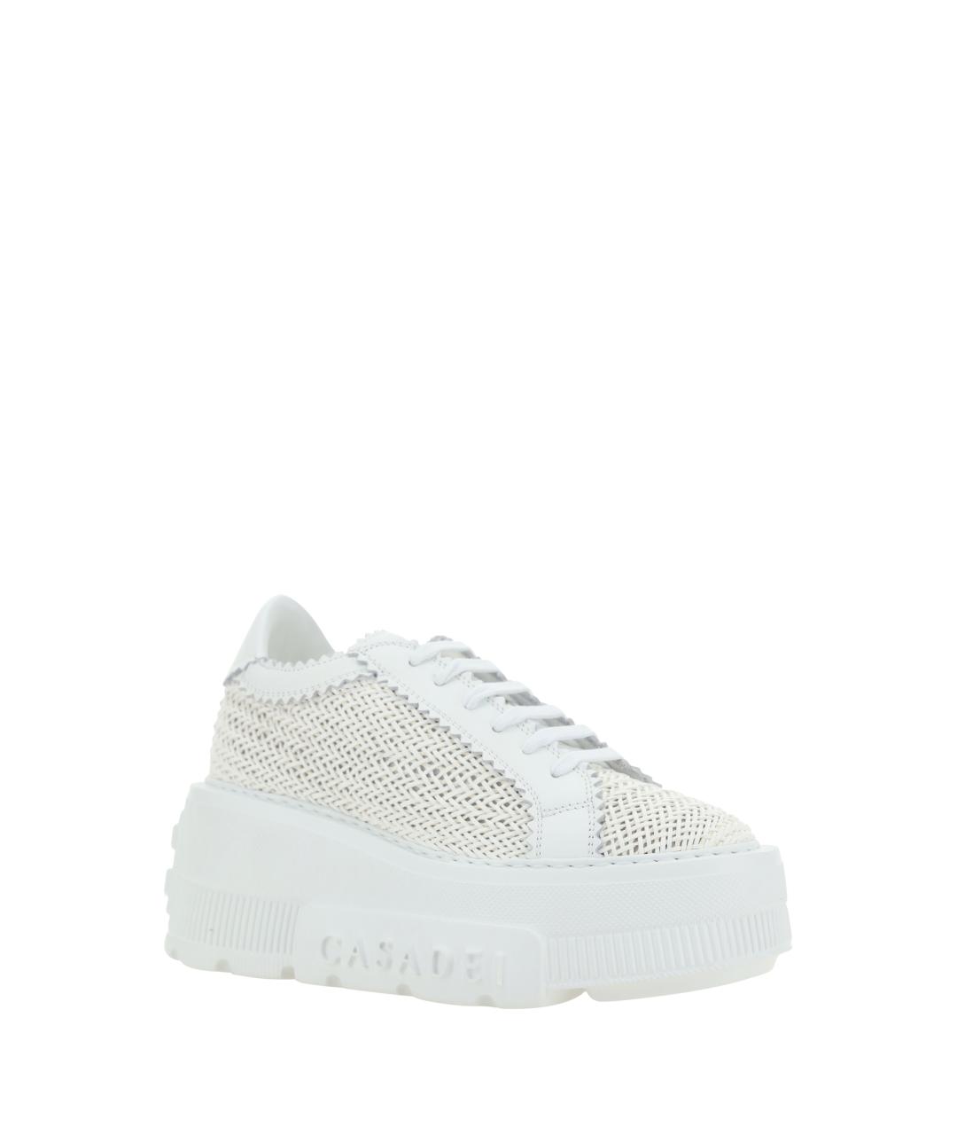 CASADEI Белые кожаные кроссовки, фото 2