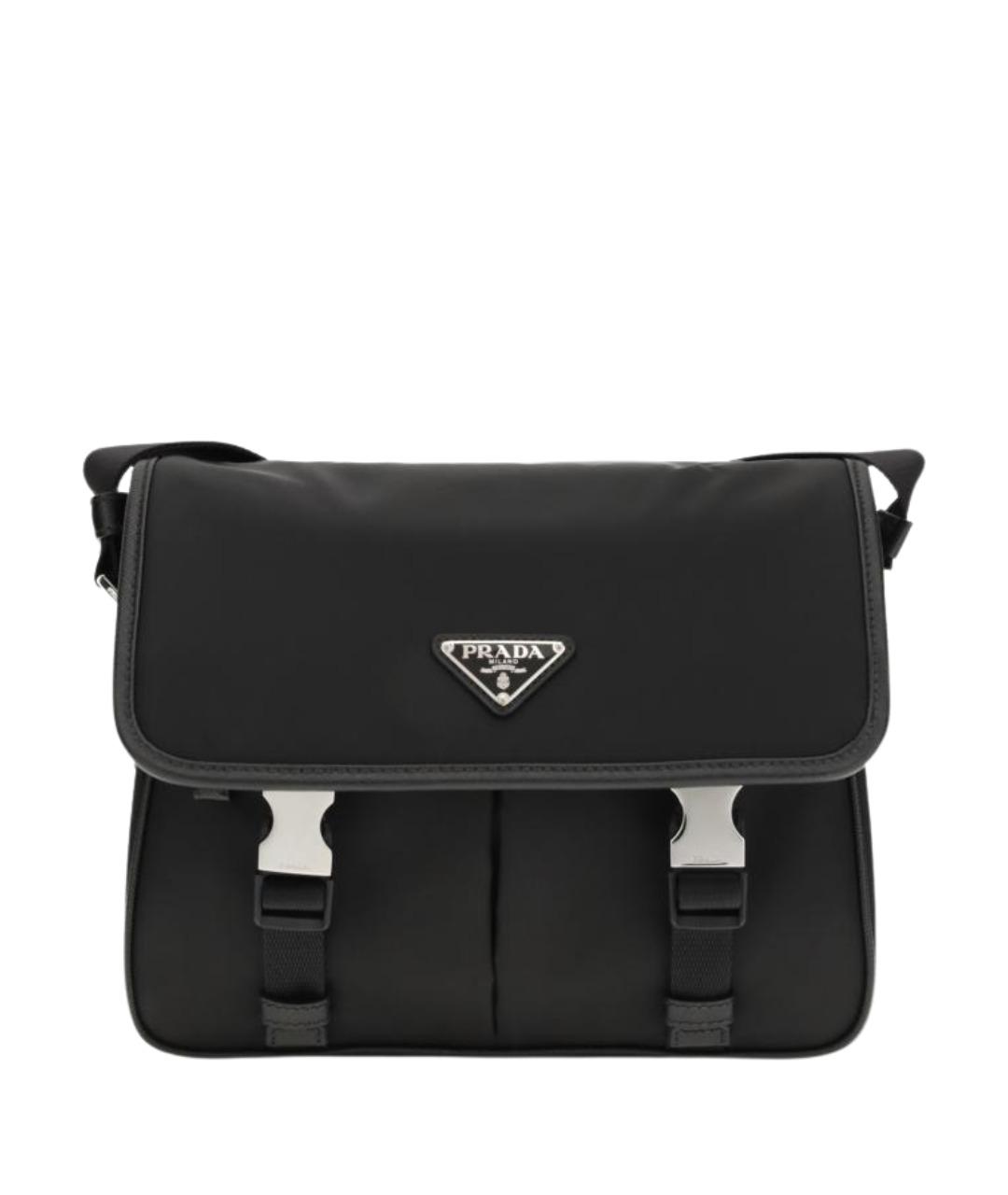 PRADA Черная тканевая сумка на плечо, фото 1