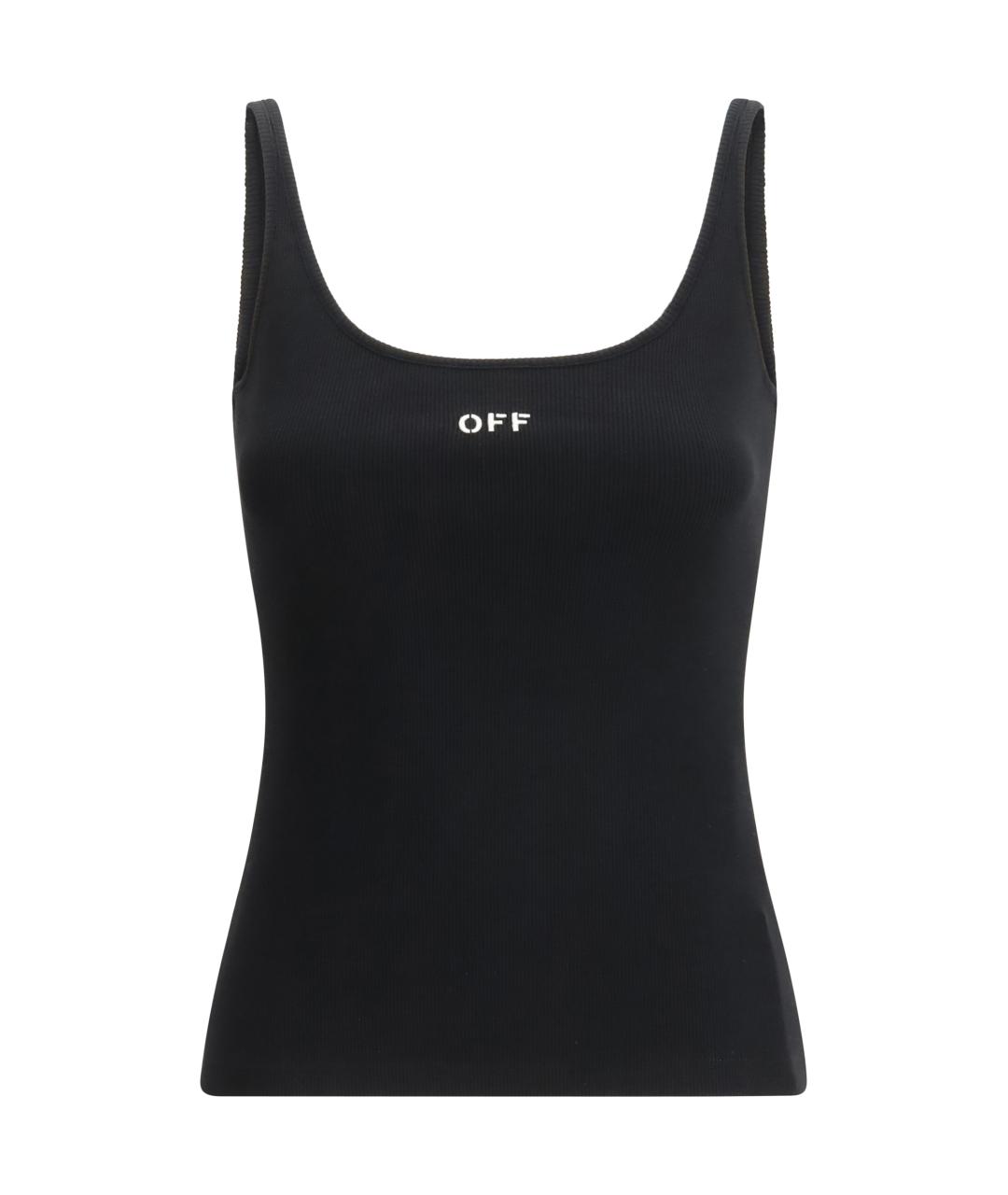 OFF-WHITE Черная хлопковая майка, фото 1