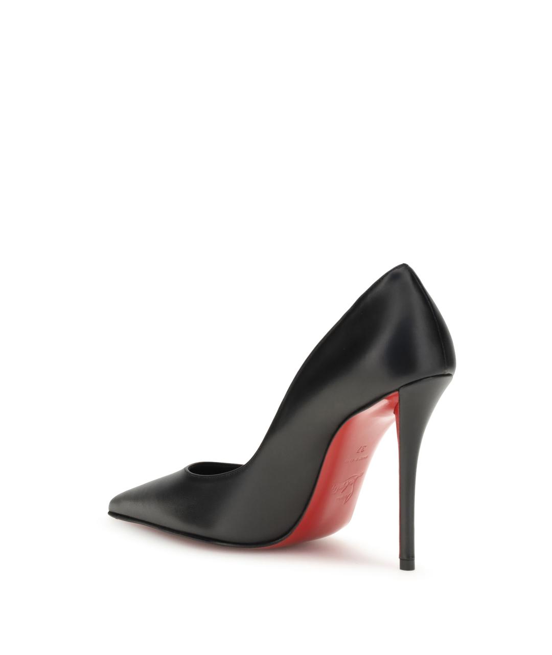 CHRISTIAN LOUBOUTIN Черные кожаные туфли, фото 3