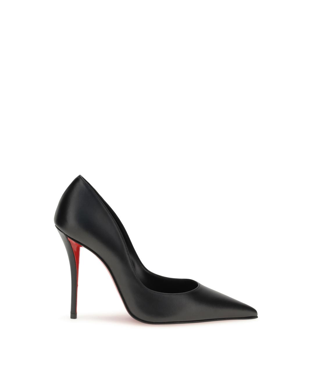 CHRISTIAN LOUBOUTIN Черные кожаные туфли, фото 5