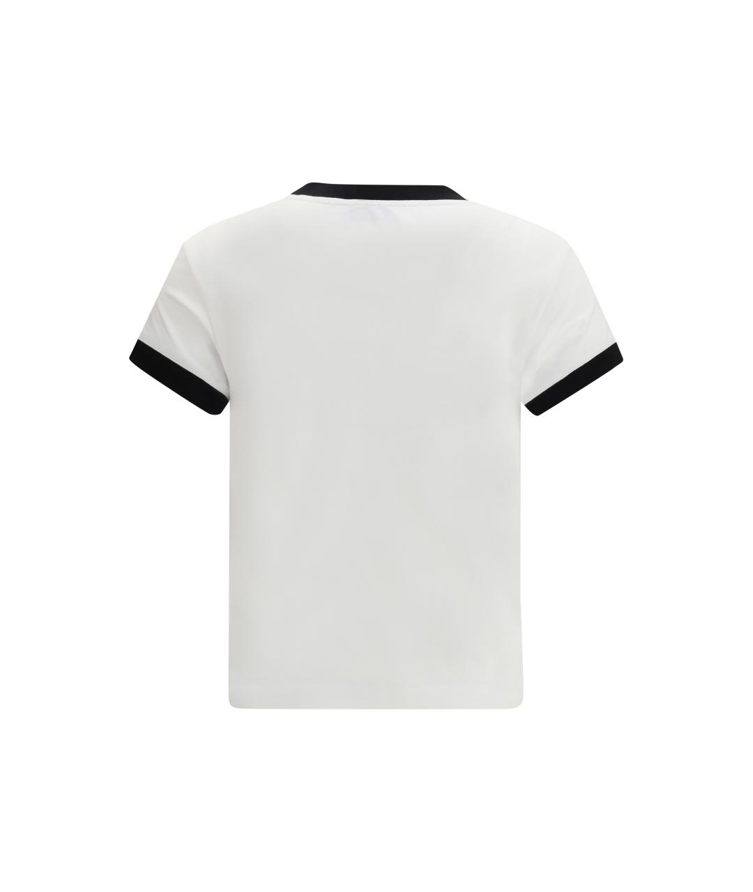 OFF-WHITE Белая хлопковая футболка, фото 2