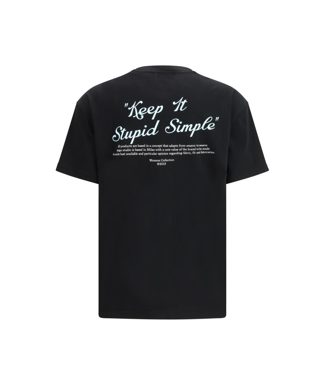 OFF-WHITE Черная хлопковая футболка, фото 2