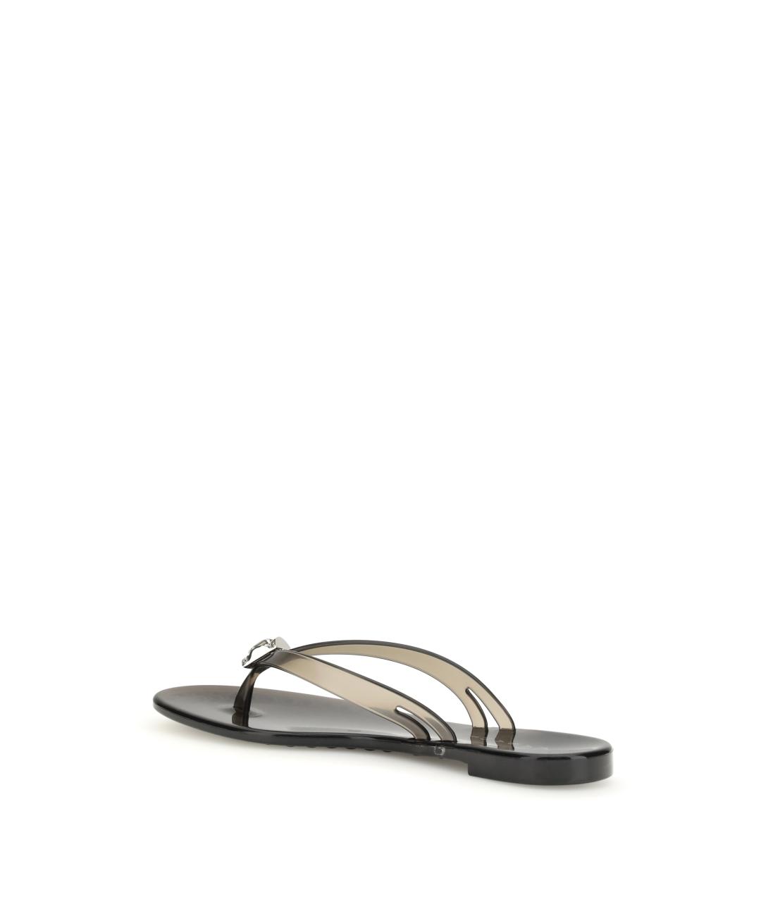 CASADEI Черные резиновые сандалии, фото 3