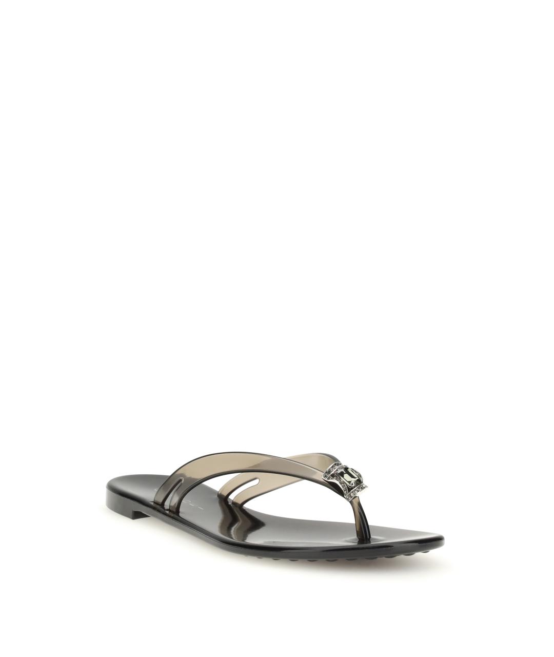 CASADEI Черные резиновые сандалии, фото 2