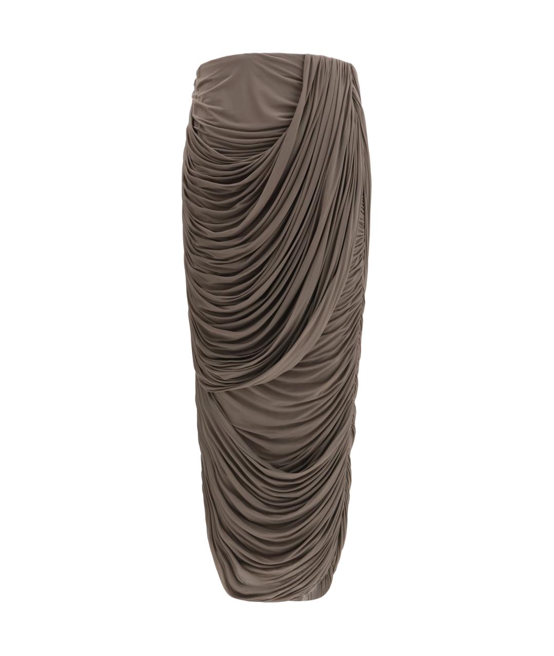 MAGDA BUTRYM Коричневая юбка миди, фото 1