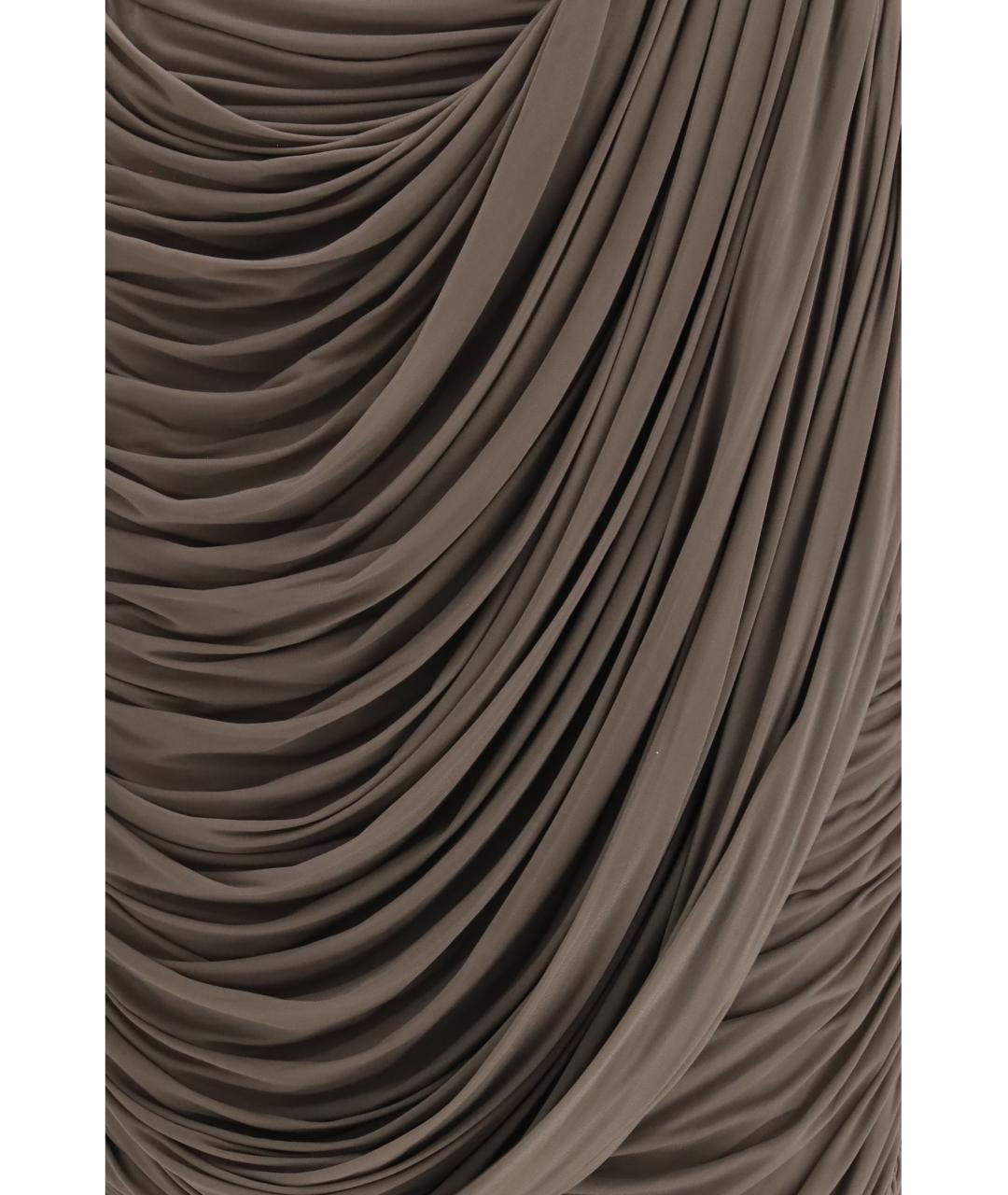 MAGDA BUTRYM Коричневая юбка миди, фото 3