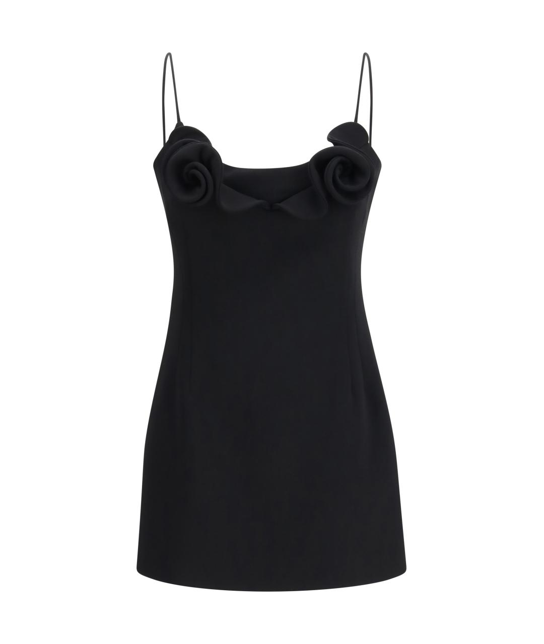 MAGDA BUTRYM Черное шерстяное коктейльное платье, фото 1