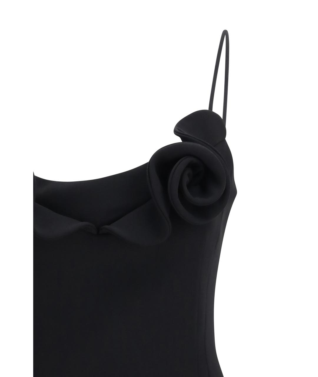 MAGDA BUTRYM Черное шерстяное коктейльное платье, фото 3