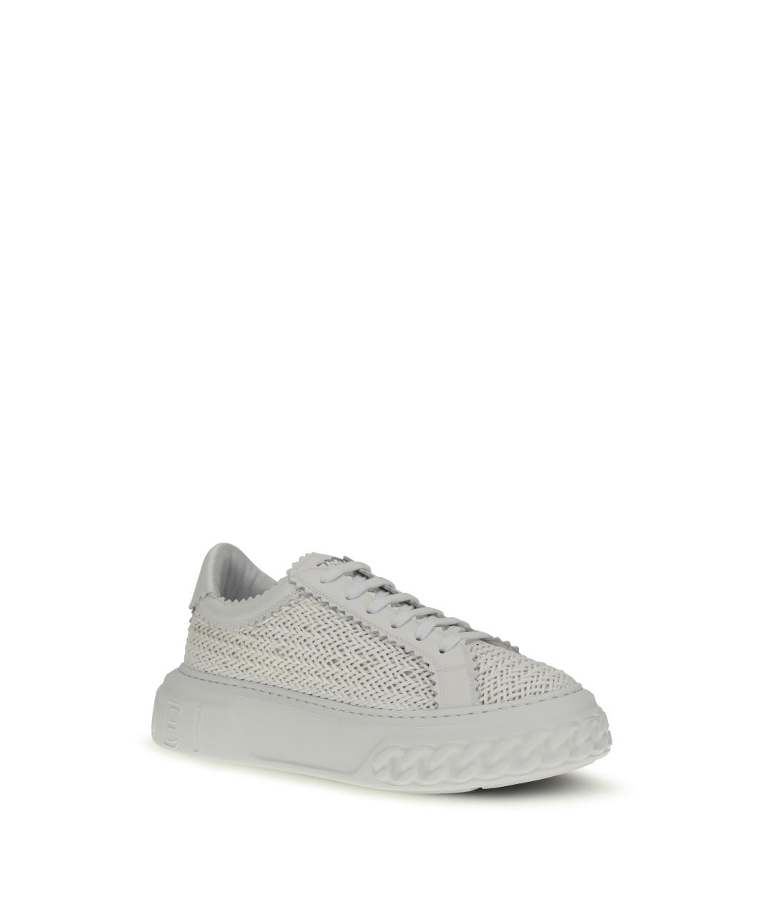 CASADEI Белые кожаные кроссовки, фото 2