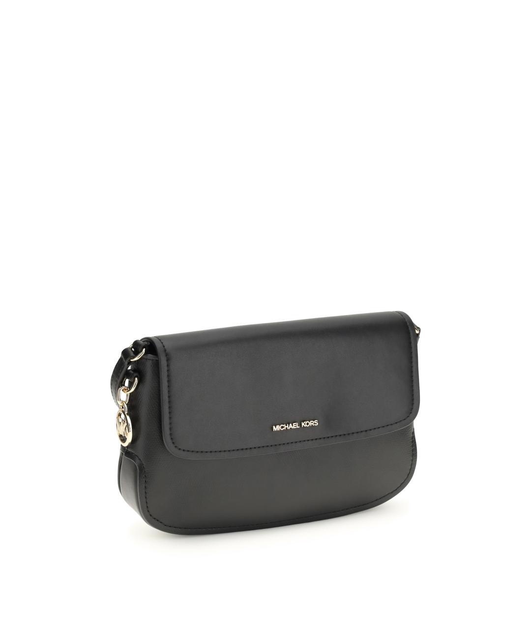 MICHAEL KORS Черная кожаная сумка через плечо, фото 2