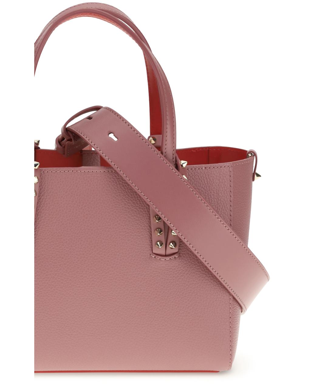 CHRISTIAN LOUBOUTIN Розовая кожаная сумка тоут, фото 4
