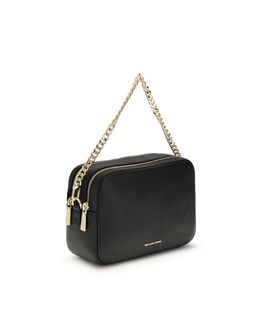 MICHAEL KORS Черная кожаная сумка через плечо, фото 2