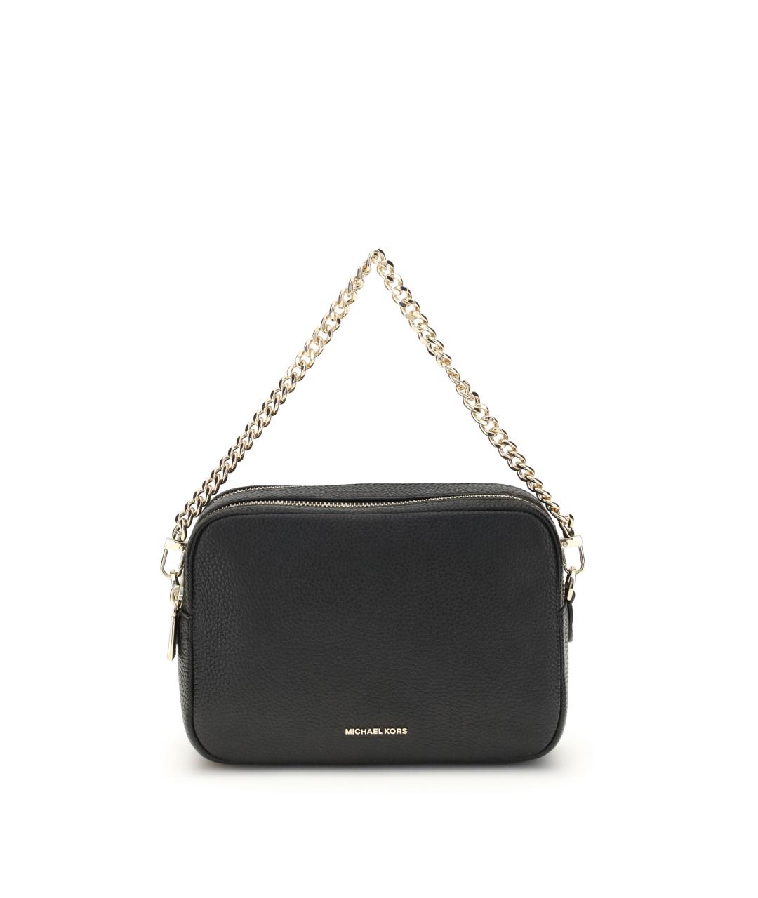 MICHAEL KORS Черная кожаная сумка через плечо, фото 1