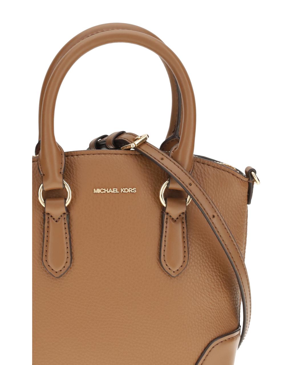 MICHAEL KORS Коричневая кожаная сумка тоут, фото 4