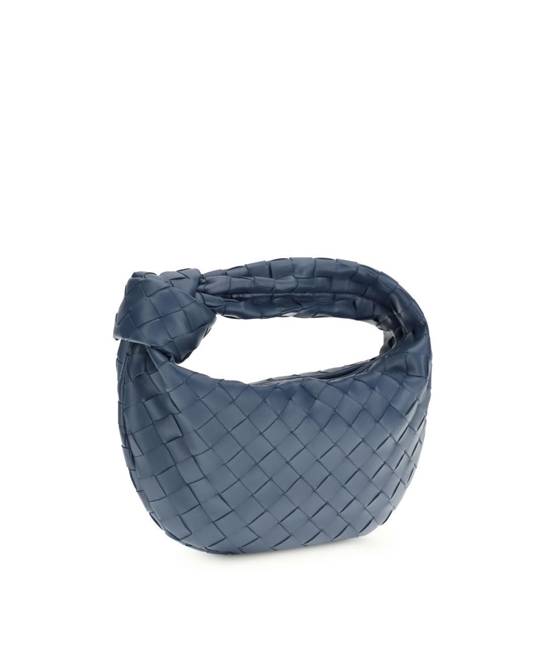 BOTTEGA VENETA Синяя кожаная сумка с короткими ручками, фото 2