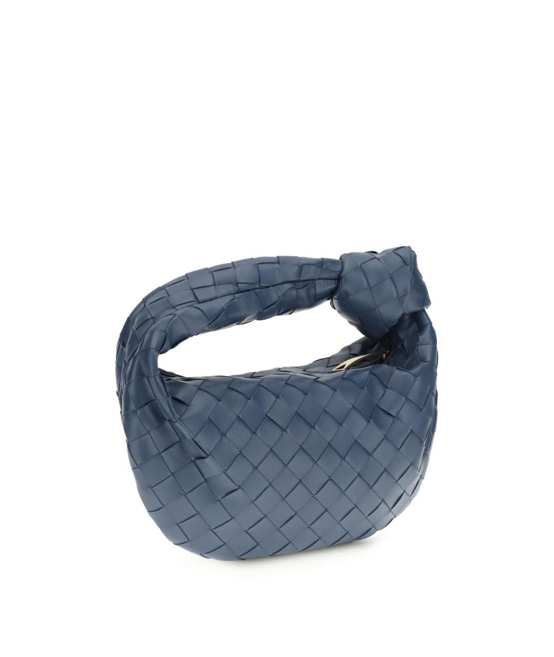 BOTTEGA VENETA Синяя кожаная сумка с короткими ручками, фото 3