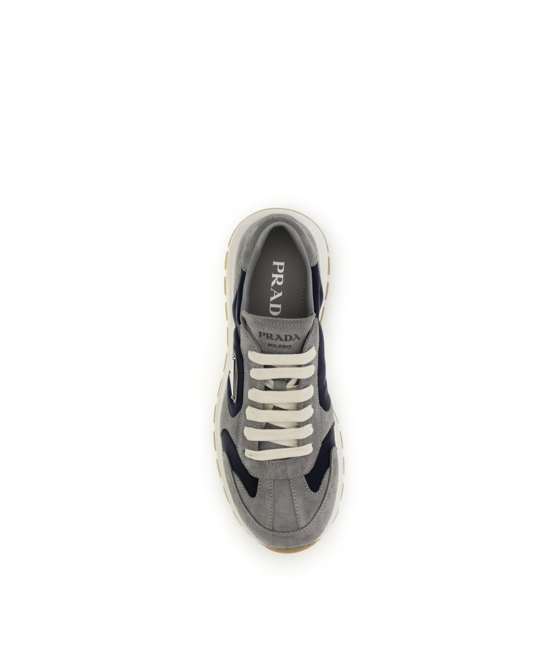 PRADA Мульти кожаные низкие кроссовки / кеды, фото 4