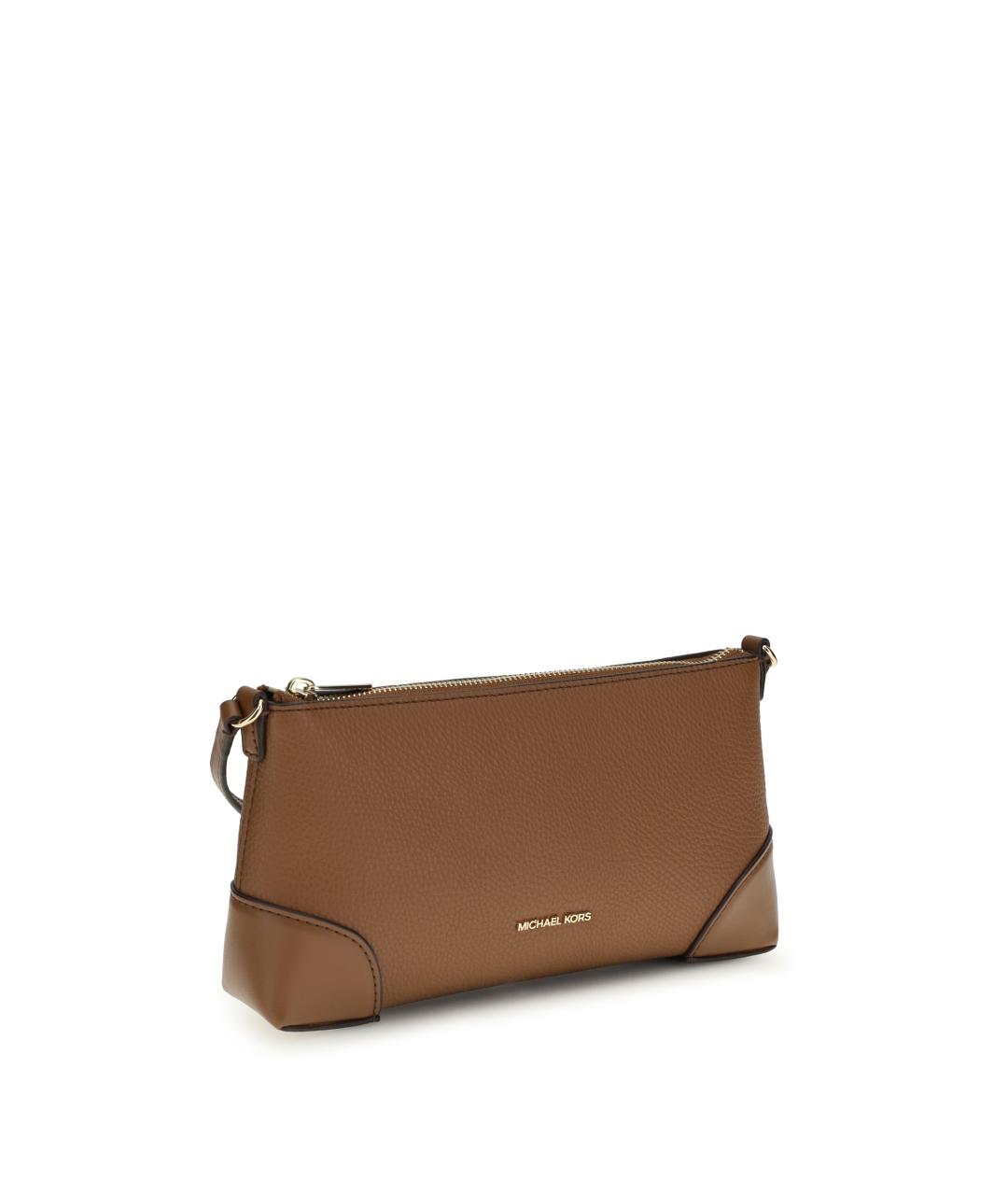 MICHAEL KORS Коричневая кожаная сумка через плечо, фото 2