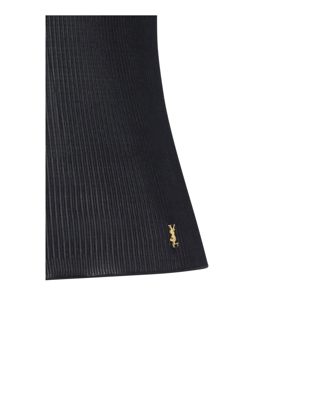 SAINT LAURENT Черная шелковая майка, фото 3